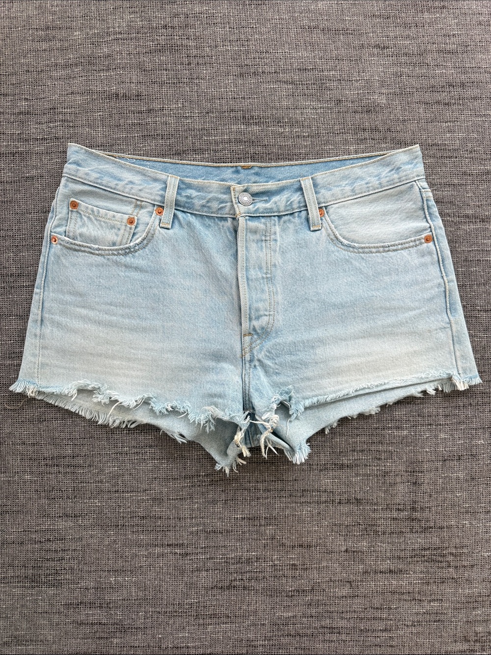 Levi's 501 Light Blue Denim Cutoff Shorts - Size 29